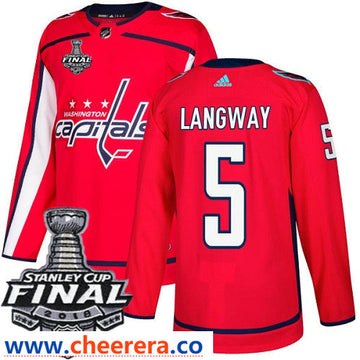Rod Langway Washington Capitals red Home jersey