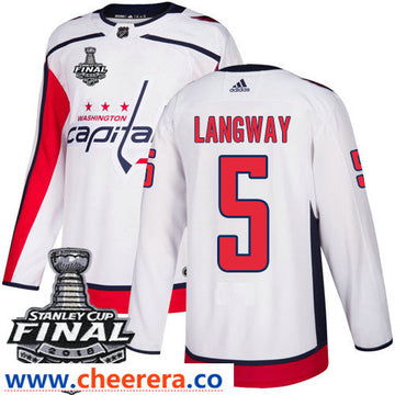 Rod Langway Washington Capitals white Away jersey