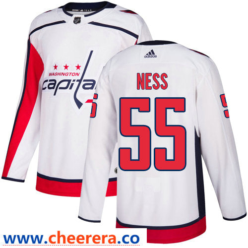 Aaron Ness Washington Capitals white Away jersey
