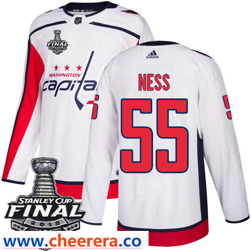 Aaron Ness Washington Capitals white Away jersey