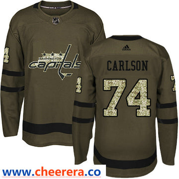 John Carlson Washington Capitals green Salute To Service jersey