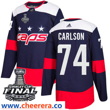 John Carlson Washington Capitals navy Stadium Series jersey