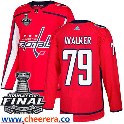 Nathan Walker Washington Capitals red Home jersey