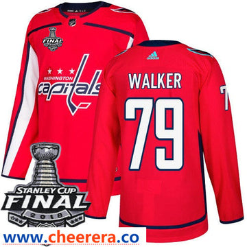 Nathan Walker Washington Capitals red Home jersey