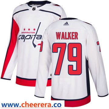 Nathan Walker Washington Capitals white Away jersey