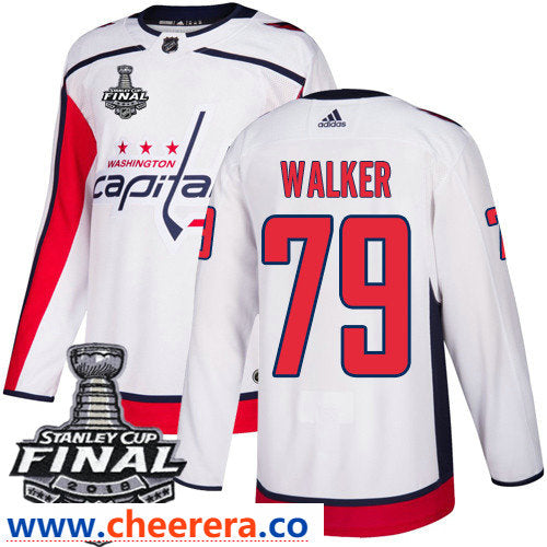 Nathan Walker Washington Capitals white Away jersey