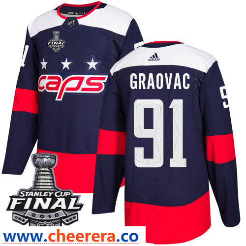 Tyler Graovac Washington Capitals navy Stadium Series jersey
