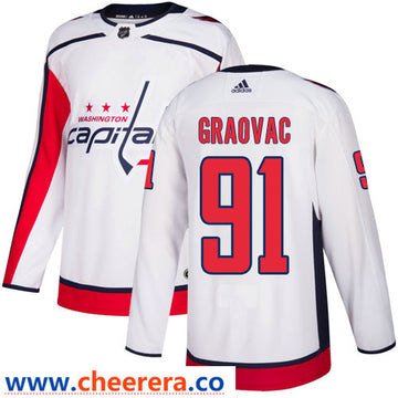 Tyler Graovac Washington Capitals white Away jersey