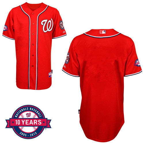 Custom Washington Nationals red jersey