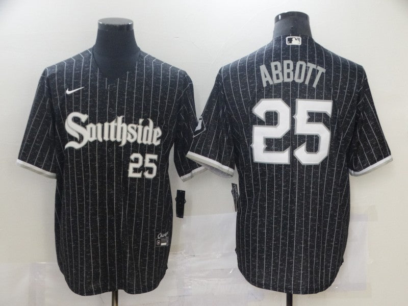 Jeff Abbott Chicago White Sox black City Connect jersey