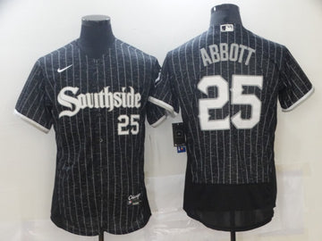 Jeff Abbott Chicago White Sox black City Connect jersey