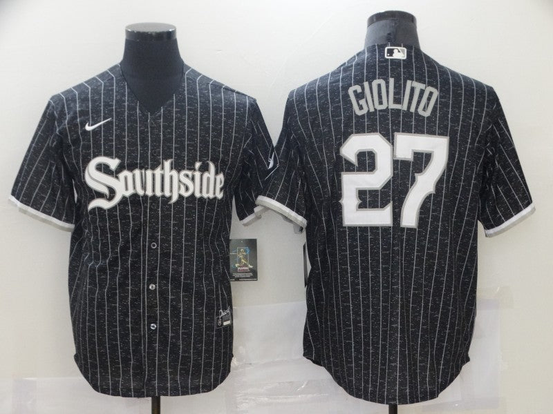 Lucas Giolito Chicago White Sox black City Connect jersey