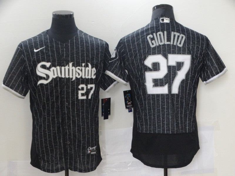Lucas Giolito Chicago White Sox black City Connect jersey
