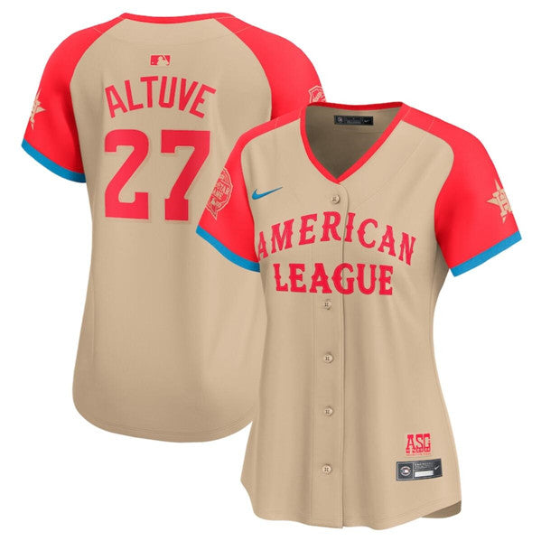 Jose Altuve American League All-Star cream All-Star jersey