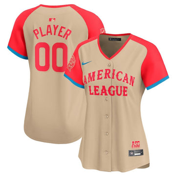 Custom American League All-Star cream All-Star jersey