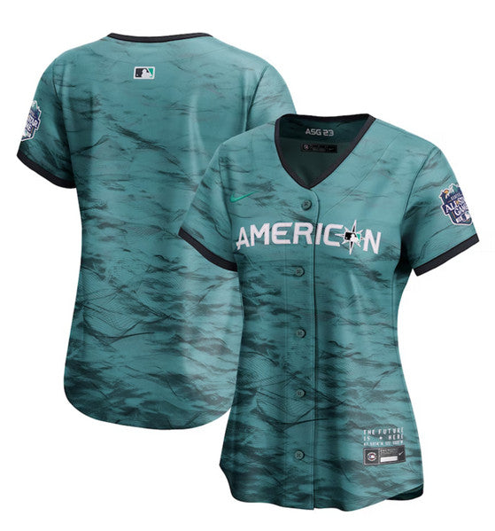 Custom MLB All-Star teal jersey