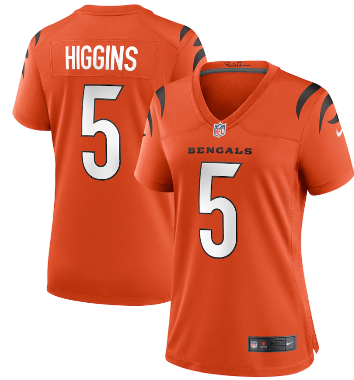 Tee Higgins Nike Cincinnati Bengals orange Game jersey