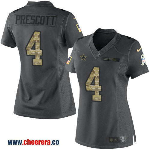 Dak Prescott Dallas Cowboys black Salute To Service jersey