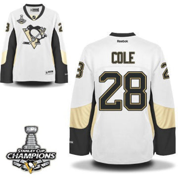 Ian Cole Pittsburgh Penguins white jersey