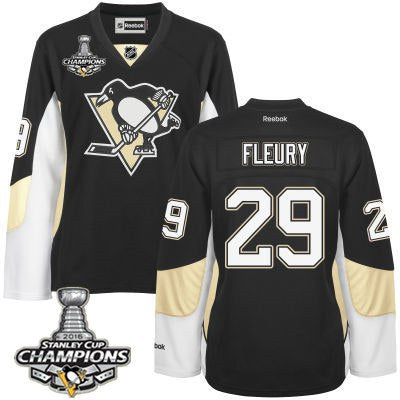 Marc-Andre Fleury Pittsburgh Penguins black jersey