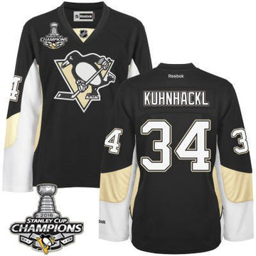 Tom Kuhnhackl Pittsburgh Penguins black jersey