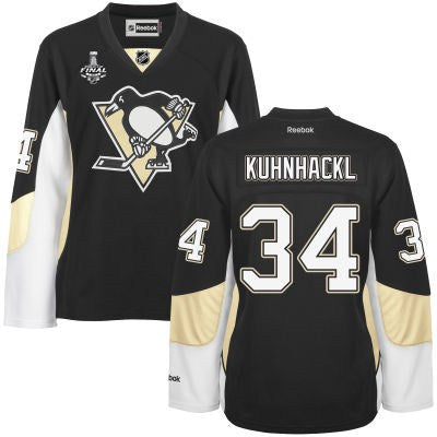 Tom Kuhnhackl Pittsburgh Penguins black jersey
