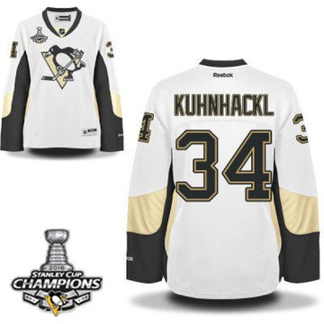 Tom Kuhnhackl Pittsburgh Penguins white jersey