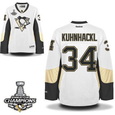 Tom Kuhnhackl Pittsburgh Penguins white jersey