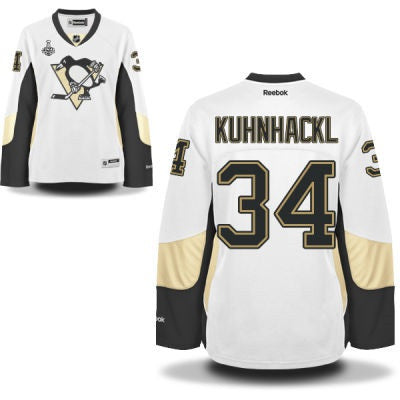 Tom Kuhnhackl Pittsburgh Penguins white Road jersey