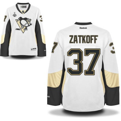 Jeff Zatkoff Pittsburgh Penguins white Road jersey
