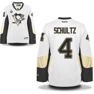 Justin Schultz Pittsburgh Penguins white Road jersey