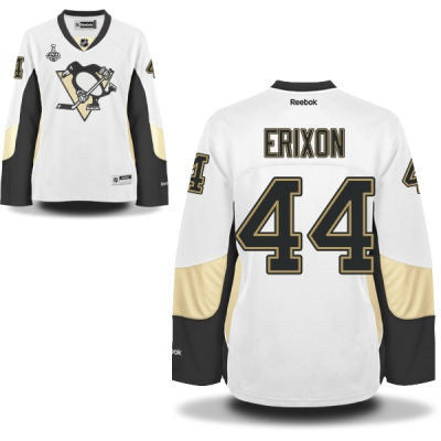 Tim Erixon Pittsburgh Penguins white Road jersey