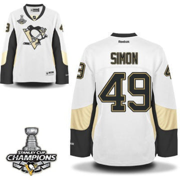 Dominik Simon Pittsburgh Penguins white jersey