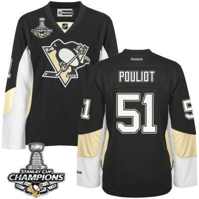 Derrick Pouliot Pittsburgh Penguins black jersey