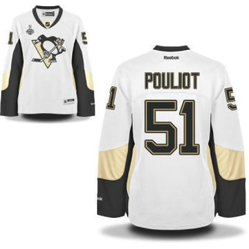 Derrick Pouliot Pittsburgh Penguins white Road jersey
