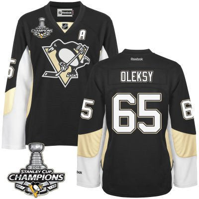 Steve Oleksy Pittsburgh Penguins black jersey