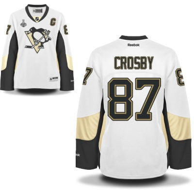 Sidney Crosby Pittsburgh Penguins white Road jersey