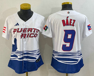 Javier Baez Puerto Rico Baseball white Classic jersey