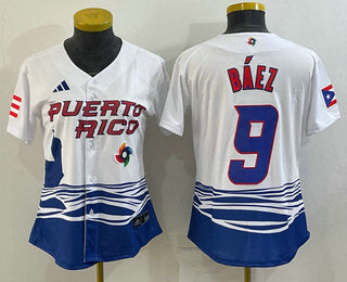Javier Baez Puerto Rico Baseball white Classic jersey