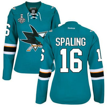 Nick Spaling San Jose Sharks teal Home jersey
