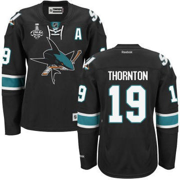 Joe Thornton San Jose Sharks black Third jersey