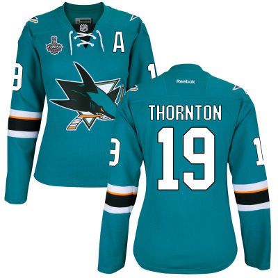 Joe Thornton San Jose Sharks teal Home jersey