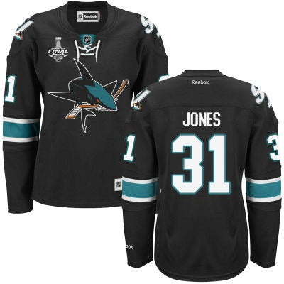 Martin Jones San Jose Sharks black Third jersey