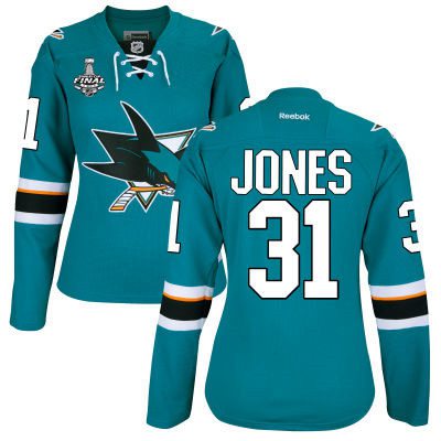 Martin Jones San Jose Sharks teal Home jersey