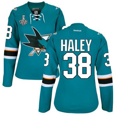 Micheal Haley San Jose Sharks teal Home jersey