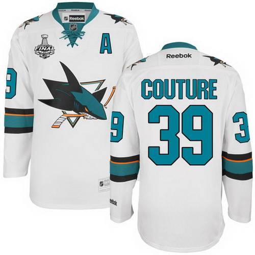 Logan Couture San Jose Sharks white Away jersey