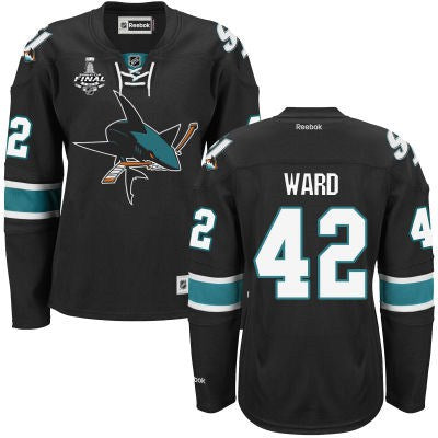 Joel Ward San Jose Sharks black Third jersey