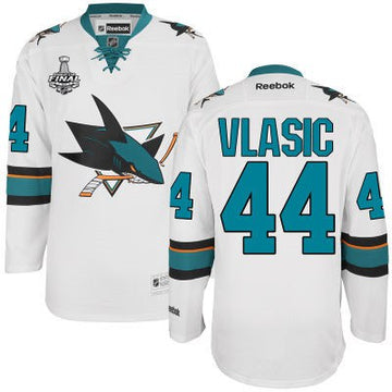 Marc-Edouard Vlasic San Jose Sharks white Away jersey