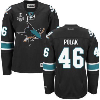 Roman Polak San Jose Sharks black Third jersey
