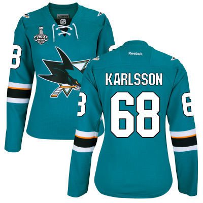 Melker Karlsson San Jose Sharks teal Home jersey